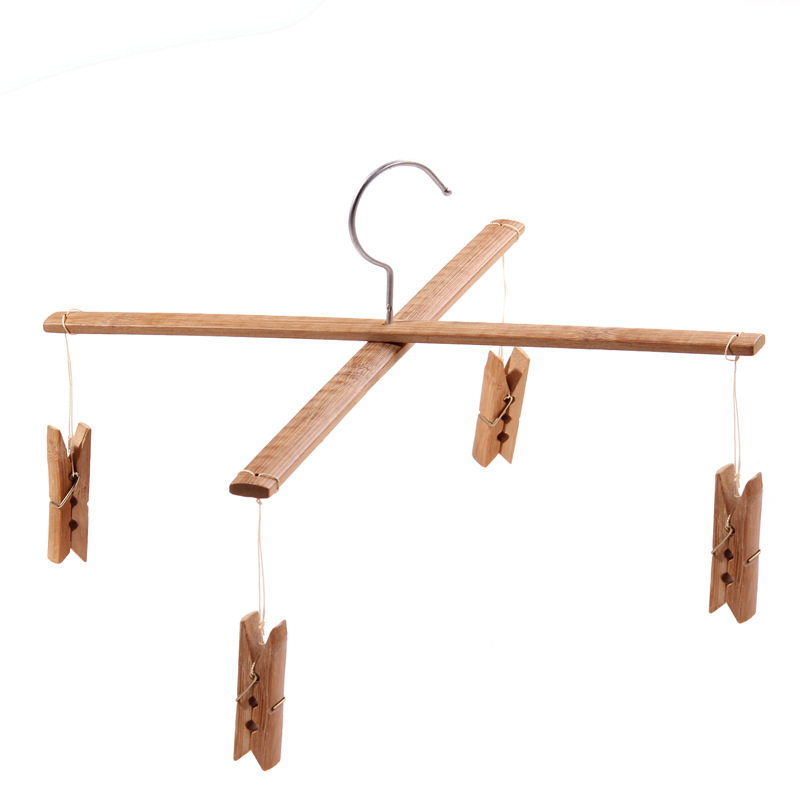 碳化防霉竹裤架 重竹黑化不发霉4夹竹裤架晾晒十字衣架大竹夹厂家