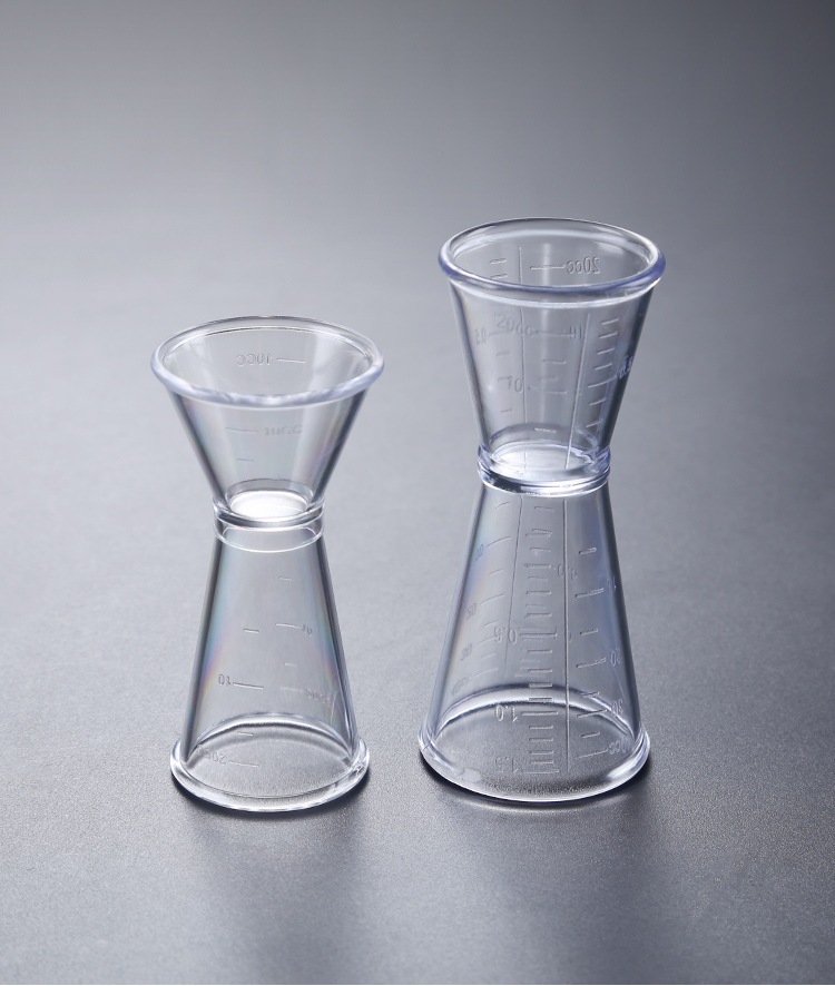 带刻度 pc树脂盎司杯双头量杯 安士杯 盎司量杯 量酒器 厂家直供