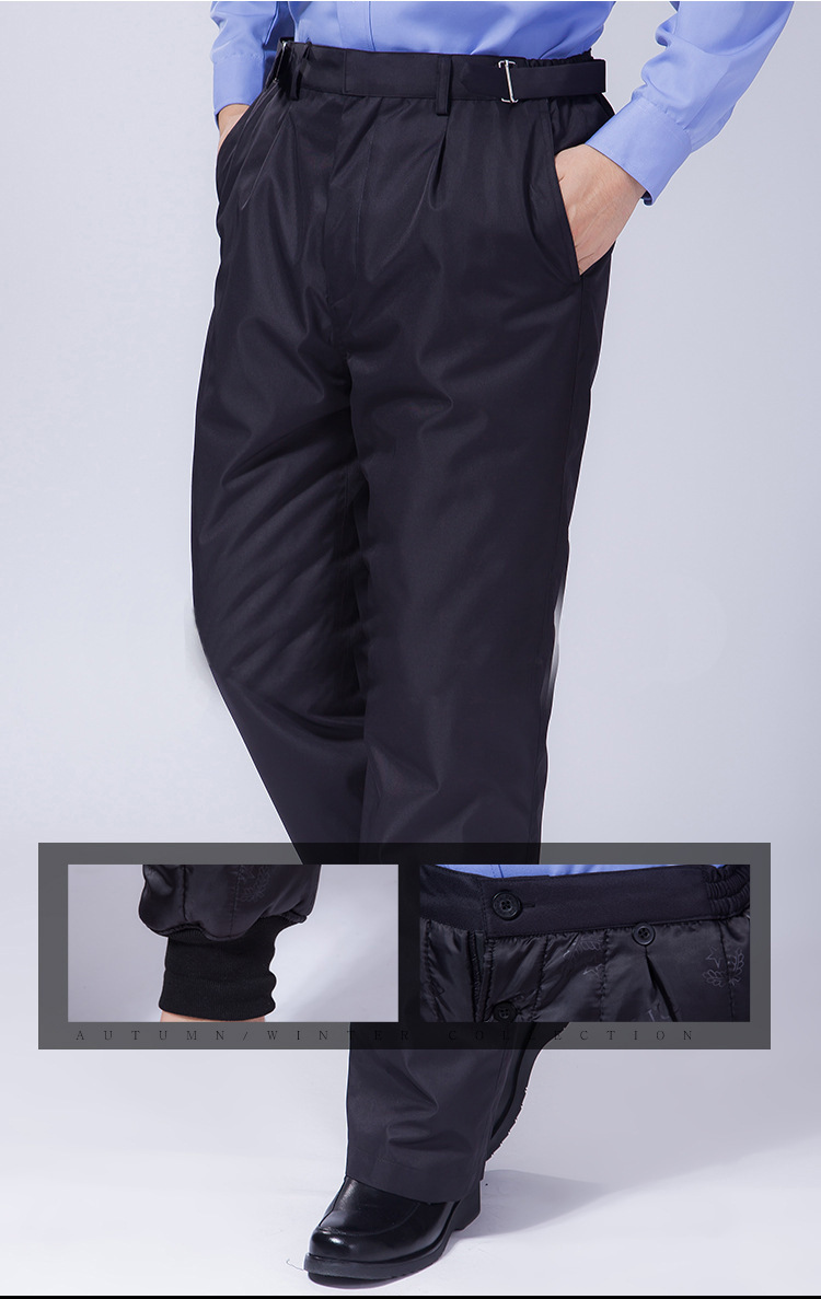 可拆卸内胆加大保安多功能防寒雨雪冬厚保暖物业工作执勤制服棉裤