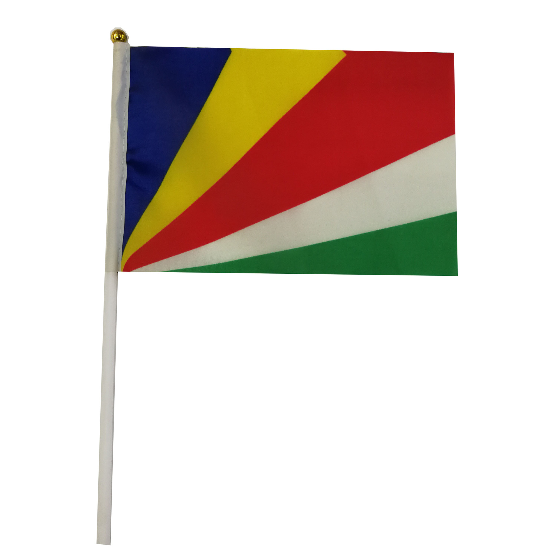 塞舌尔国旗旗帜手摇旗塑料旗杆涤纶双面印刷厂家直销可来样定做