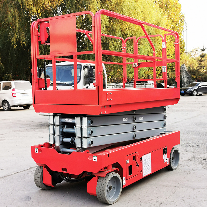 厂家供应四轮移动式液压升降平台车 12米高空小型电动升降机
