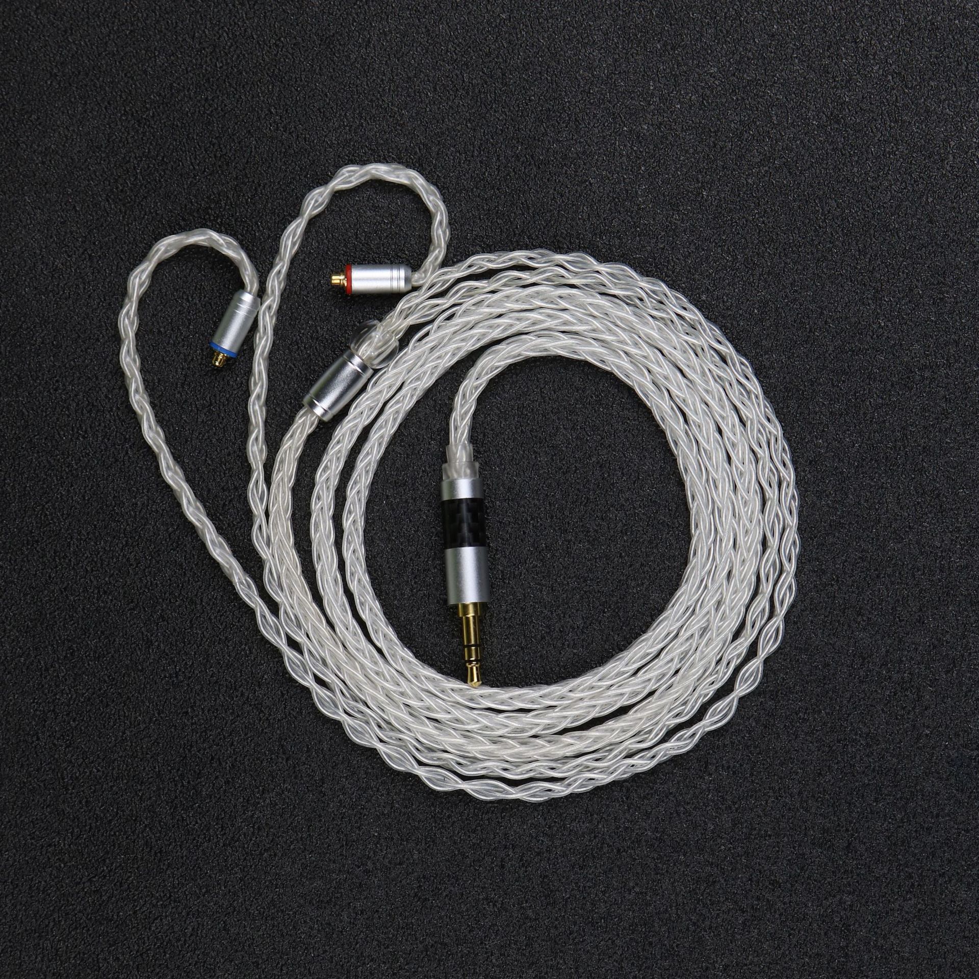 diy定制舒尔mmcx0.78铜镀银镜面a2dc八股数码车载耳机音频升级线