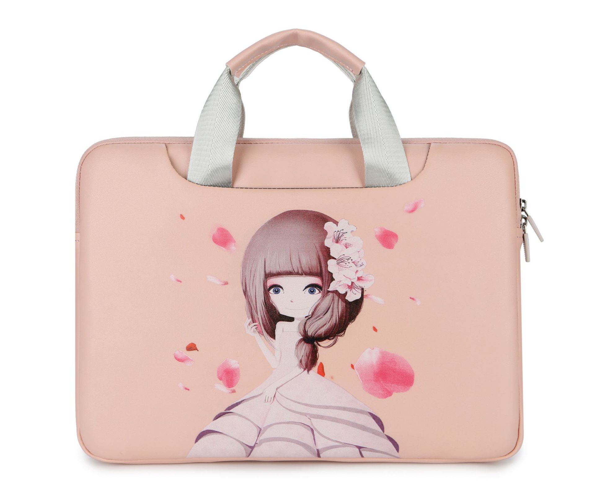 电脑包女手提时尚韩版13 14 15.6寸卡通印花薄款笔记本包可单肩