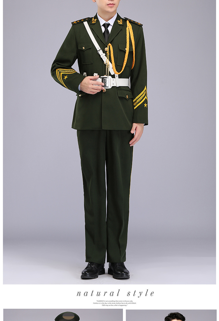 军装礼服国旗班升旗手服装军鼓乐队演出服三军仪仗队成人男女套装