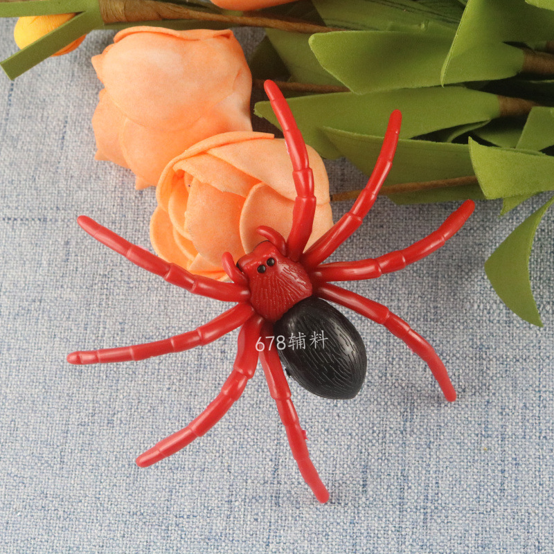 仿真小蜘蛛万圣节愚人节整蛊玩具配件小昆虫蜘蛛自装蜘蛛5pcs