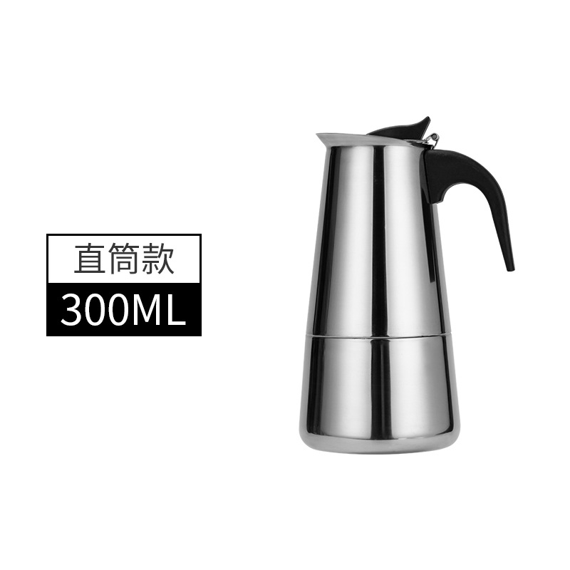 Cross-Border Hot Stainless Steel Moka Pot European Coffee Cup Portable Electric Coffee Pot in Stock Wholesale