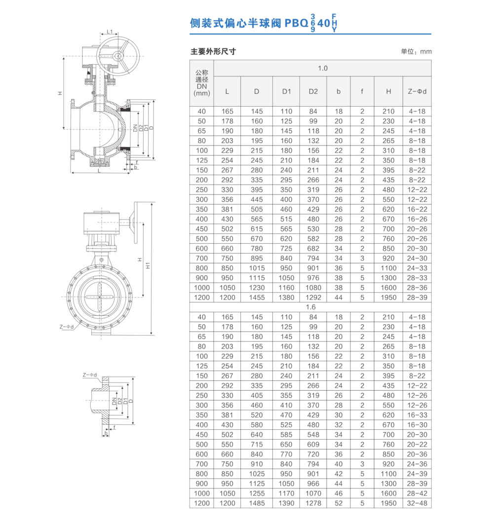 pbq640h型气动偏心半球阀 厂家直销偏心半球阀dn600
