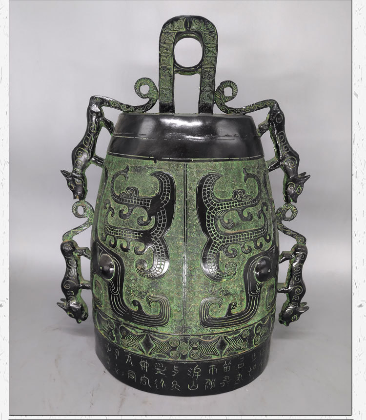 仿古摆件 青铜器编钟 乐器编钟挂件 家居装饰品 古代乐器 四虎钟