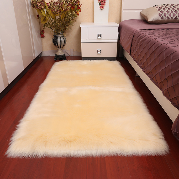 Spot Thick White Wool-like Plush Carpet Floor Mat Bedroom Blanket Bay Window Home Living Room Coffee Table Carpet