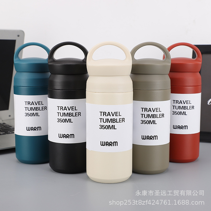 Factory Direct Sales Creative Portable 304 Stainless Steel Thermos Cup Wholesale Car Portable Simple Gift Cup