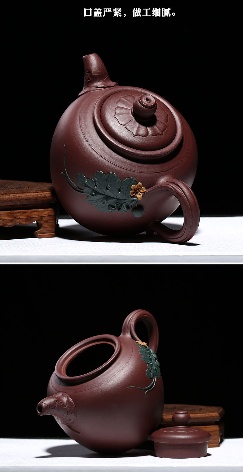 常月红瓜趣紫砂壶原矿老紫泥茶壶批发全手工支持一件代发货厂家