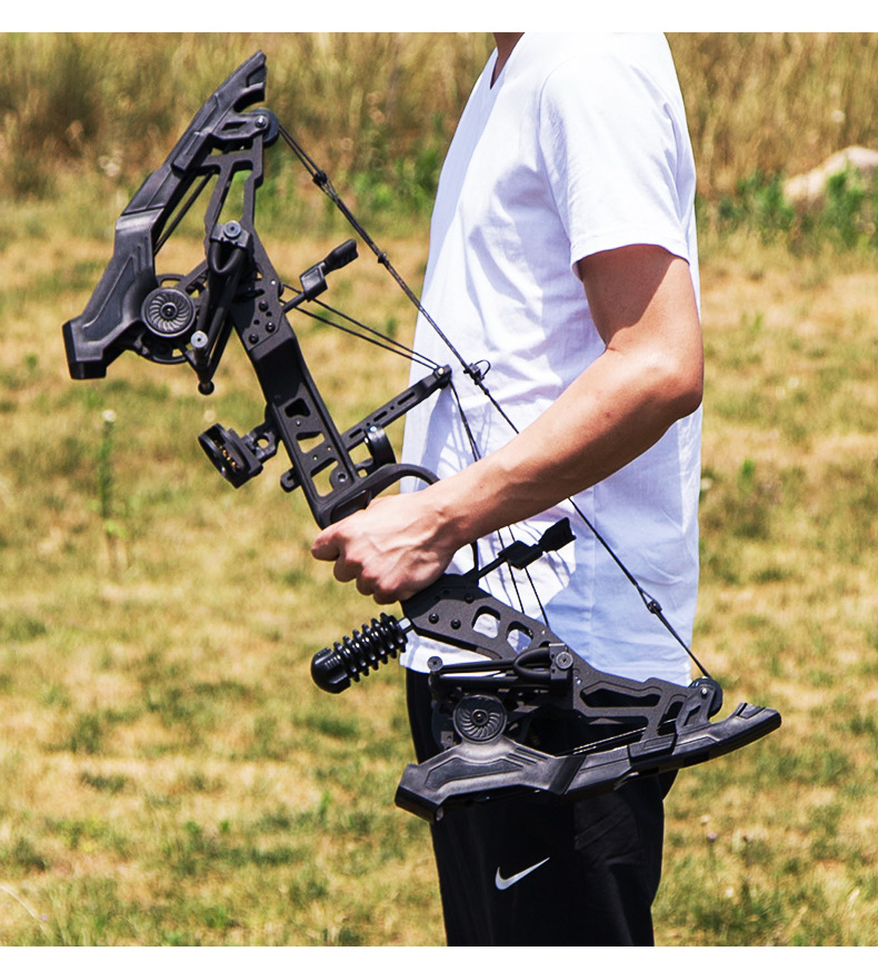 新款两用弓2合金版射箭钢珠两用滑轮复合弓猛禽夜刃弓箭钢珠弓2用