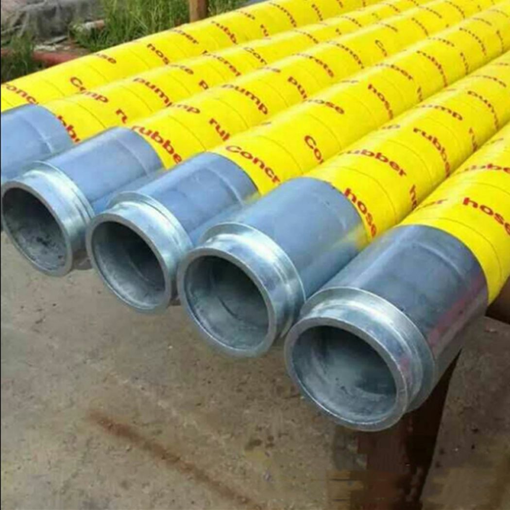 三米橡胶软管 混凝土胶管 四层钢丝胶管125单头双头软管 泵车胶管