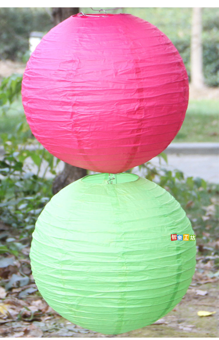 20cm彩色纸灯笼圣诞节挂饰儿童手工材料diy绘画灯笼节日装饰用品