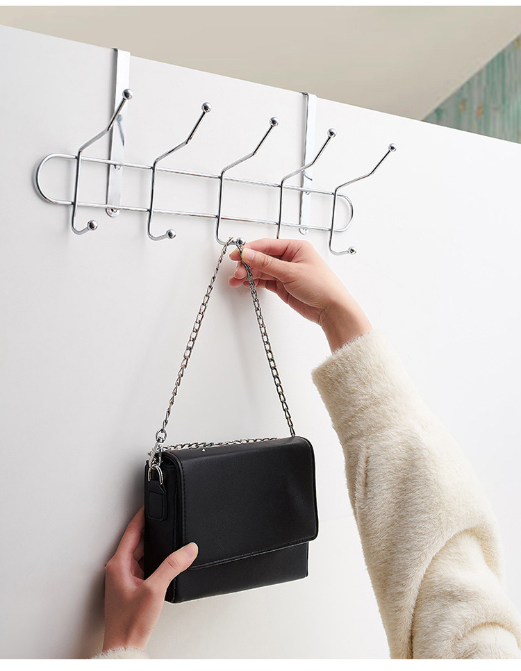 现代简约铁艺门后挂衣钩宿舍出租房进门墙上个性实用装修饰品壁挂