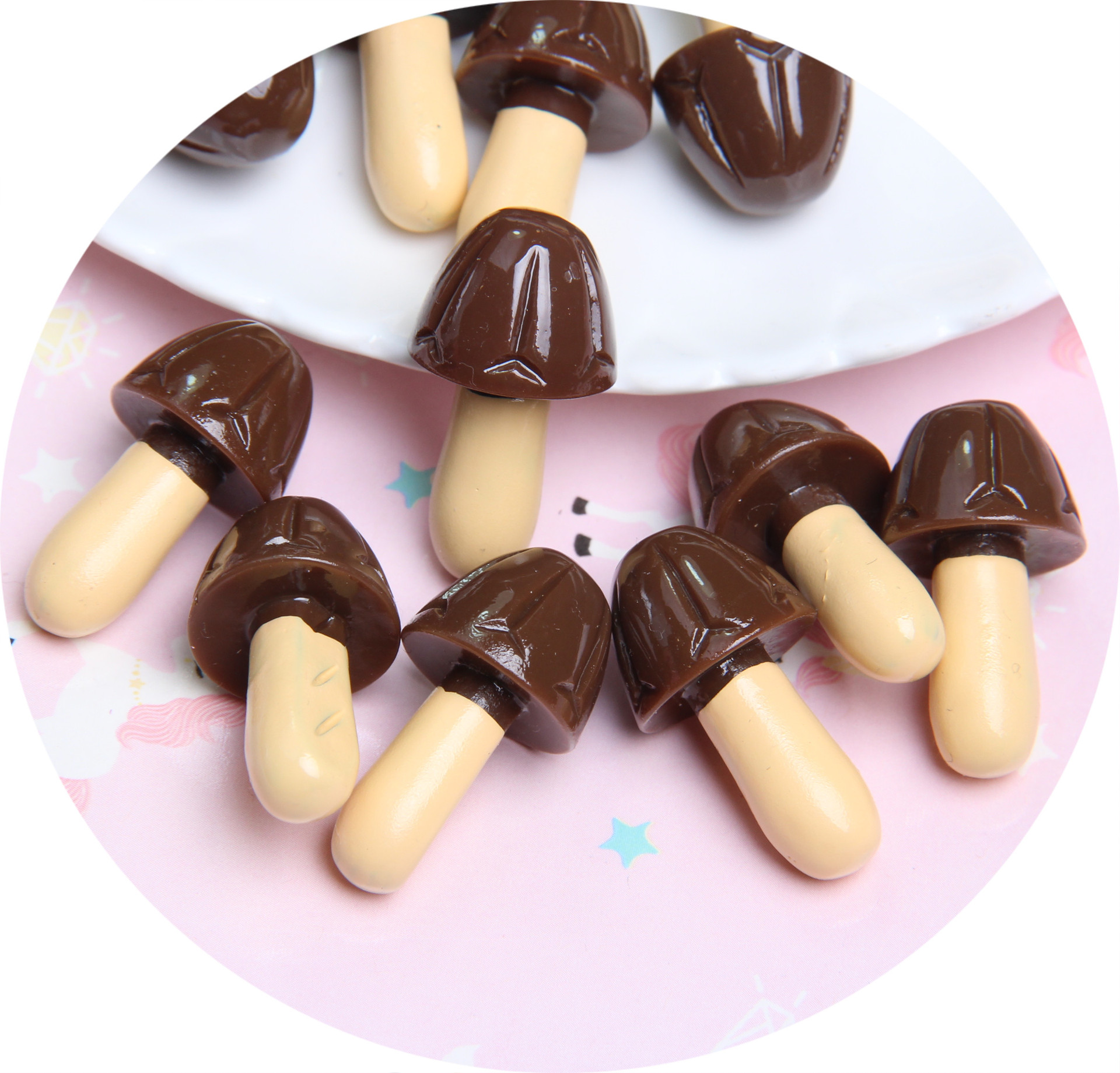 仿真树脂蘑菇力巧克力食玩奶油手机配件创意 diy耳环吊坠饰品配件