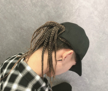 脏辫假发帽子一体秒戴男时尚嘻哈辫子假发男头戴式成品直接戴马尾