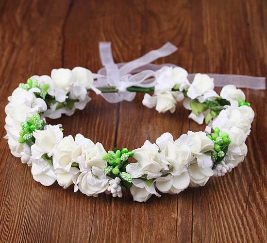 2019花环头上脖子宝宝花圈头戴佩戴摄影甜小女孩儿娘包邮