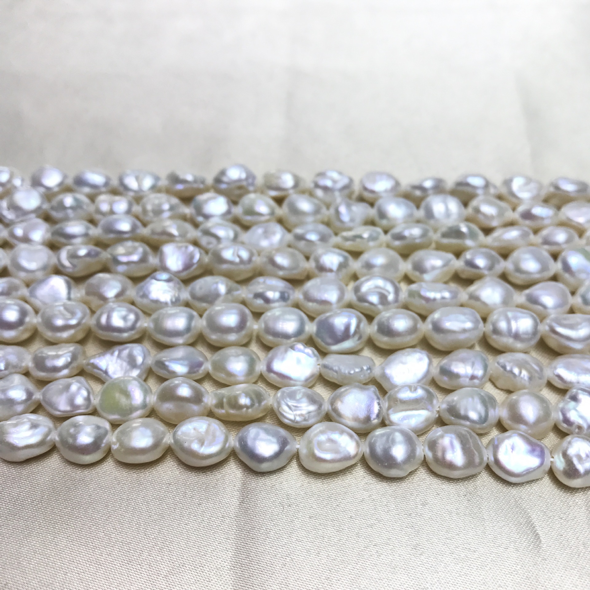 9mm再生珍珠巴洛克半成品不规则珍珠复古气质简约手工材料