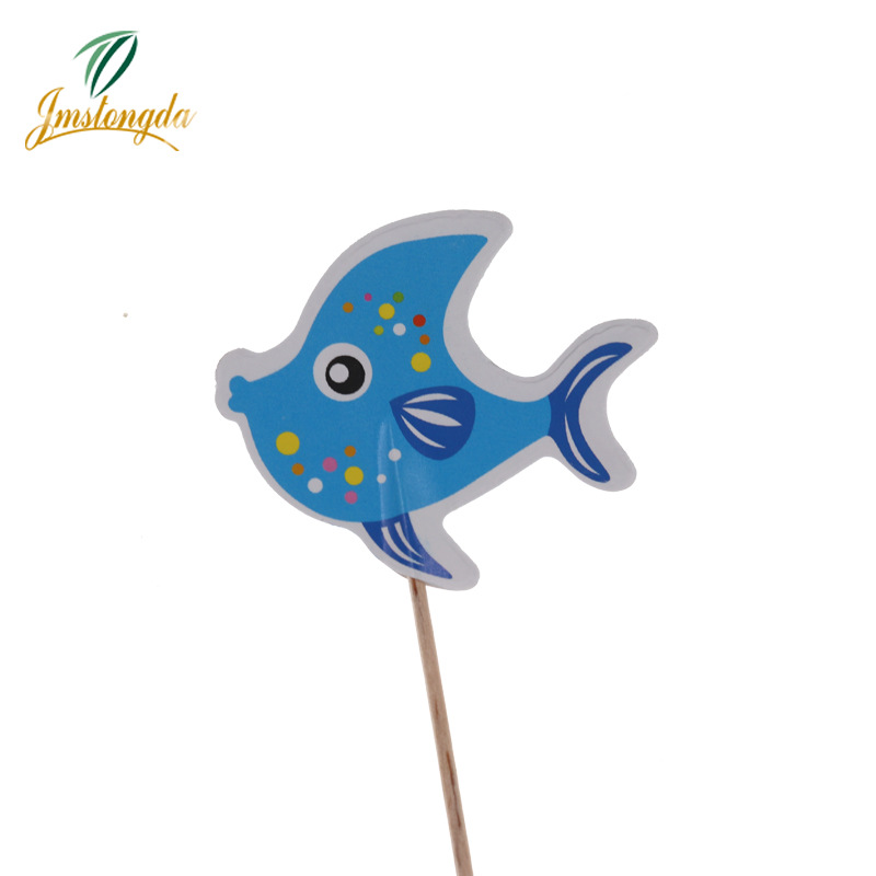 Creative Fish-Shaped Toothpick Flag Party Bar Restaurant and Home Use Decorative Food Ice Cream Fruit Plate, Etc.