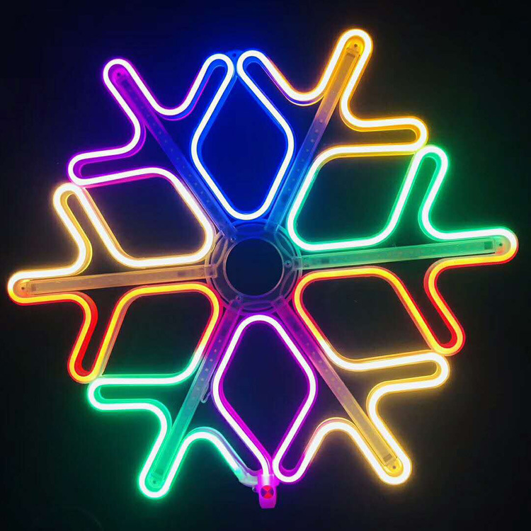 led流星灯节日彩灯雪花造型灯防水led柔性双面灯带轮廓灯装饰灯