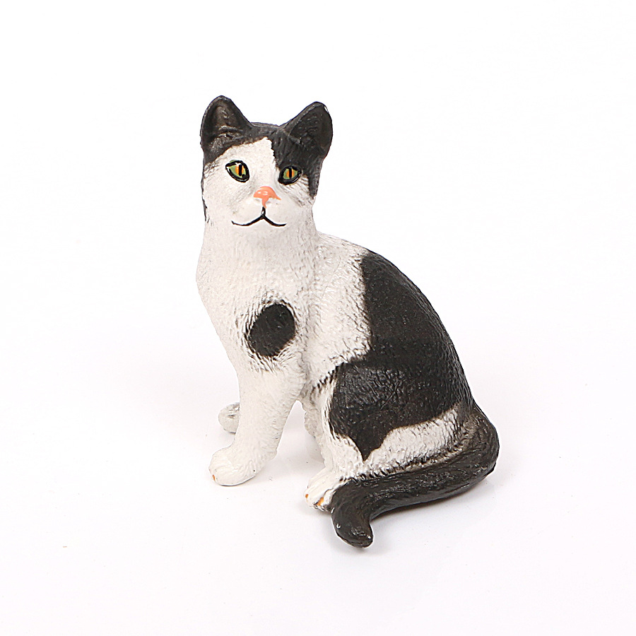 仿真卡通动物可爱猫咪静态实心摆件模型玩具套装摆件不同姿态手办