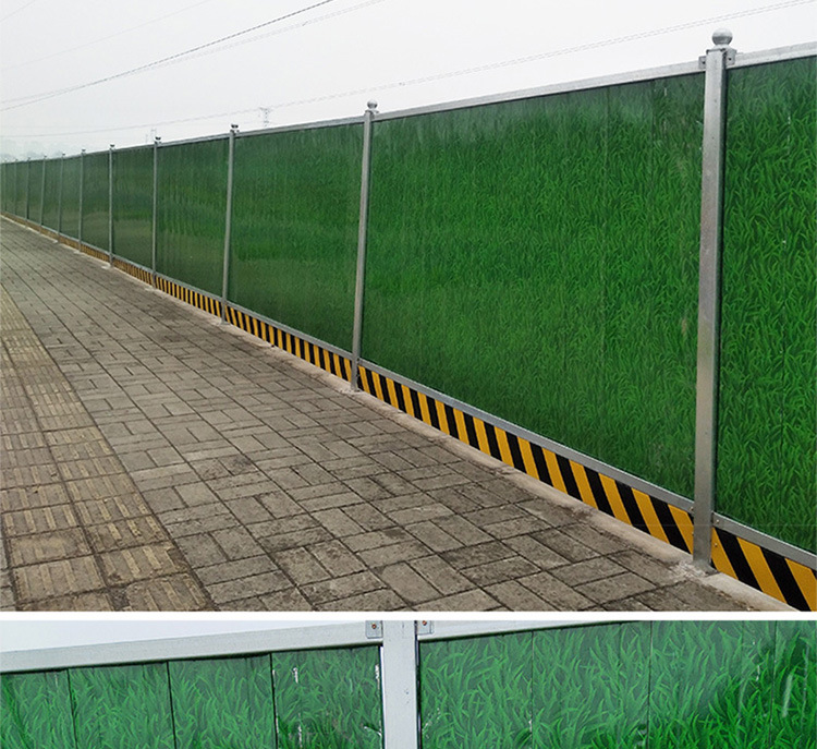 郑州工地施工围挡绿色彩钢板围挡道路安全围栏建筑蓝色铁皮围挡厂