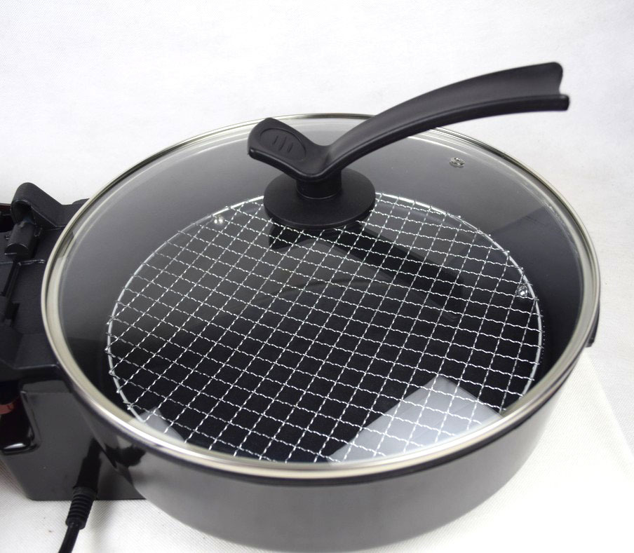 新款多功能家用电饼铛双面加热自动断电涮烤一体锅手动调温烙饼锅