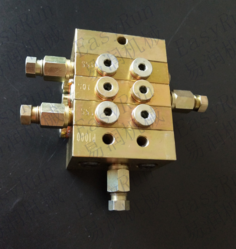 jpq1冲床分油器黄油分配器一进三出递进式3个润滑点油脂分配器