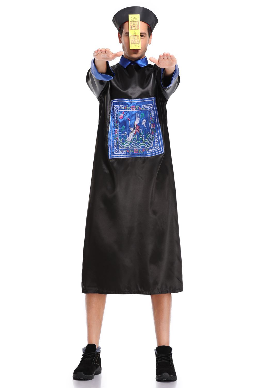 万圣节新款角色扮演清朝官服僵尸男恐怖古装cosplay 舞台装批发