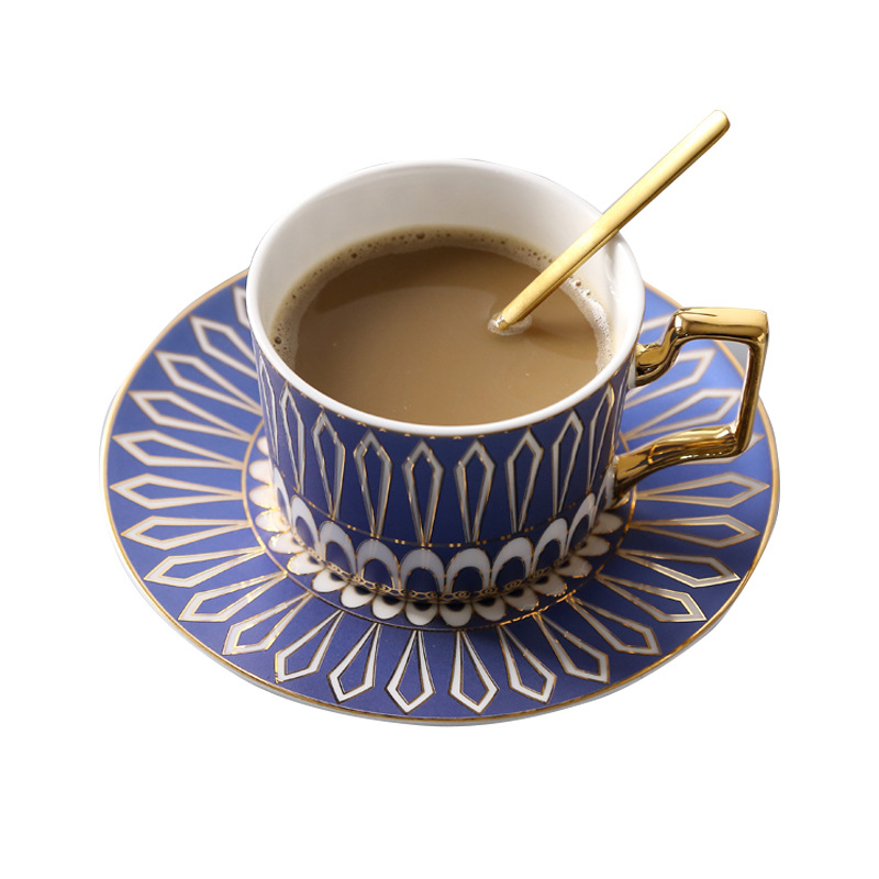 金把手杯和碟组,金色图案陶瓷咖啡组,金边情侣杯土耳其咖啡杯
