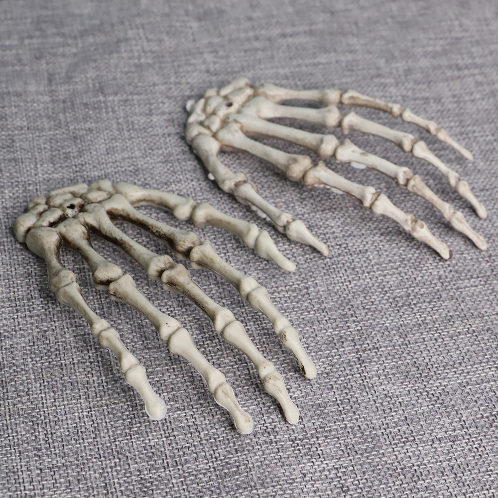 万圣节骷髅手爪 恐怖氛围道具摆件 鬼屋骨架密室逃脱爪子装饰用品