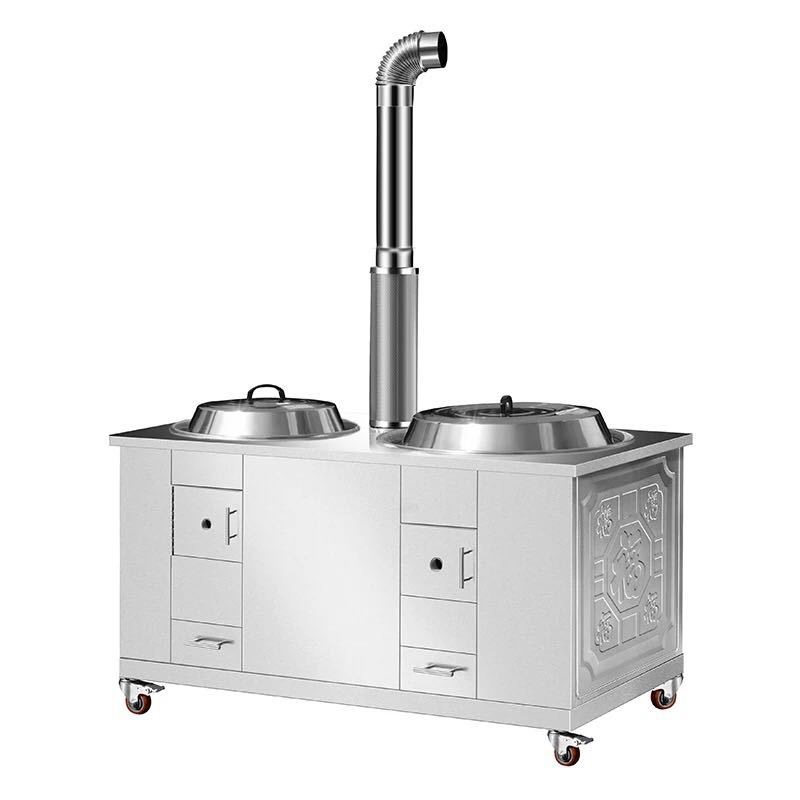 不锈钢烟囱10cm直径长50cm大小头可对接配柴火灶柴火炉灶配件厂家