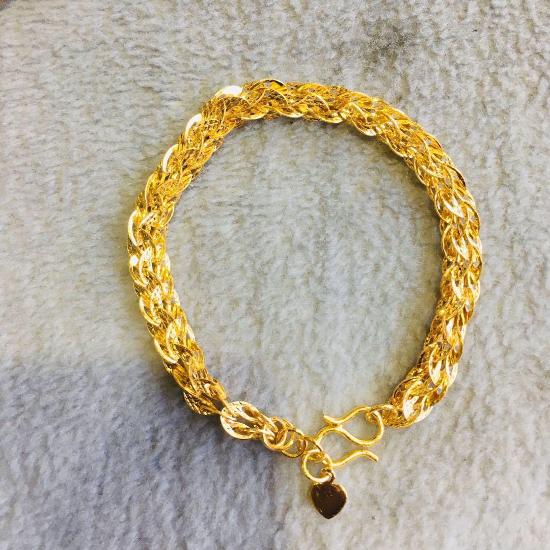 凤尾手链 韩版简约凤尾链子手饰品女生时尚个性镀金凤尾手链