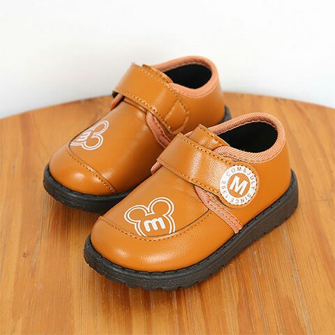 大笨熊女童鞋2019单鞋春秋防滑男童皮鞋女童短靴软底舒适好宝