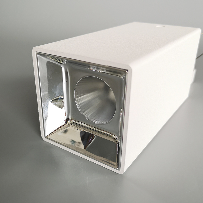 产地货源压铸铝方形led明装筒灯外壳3寸3.5寸4寸cob明装射灯套件