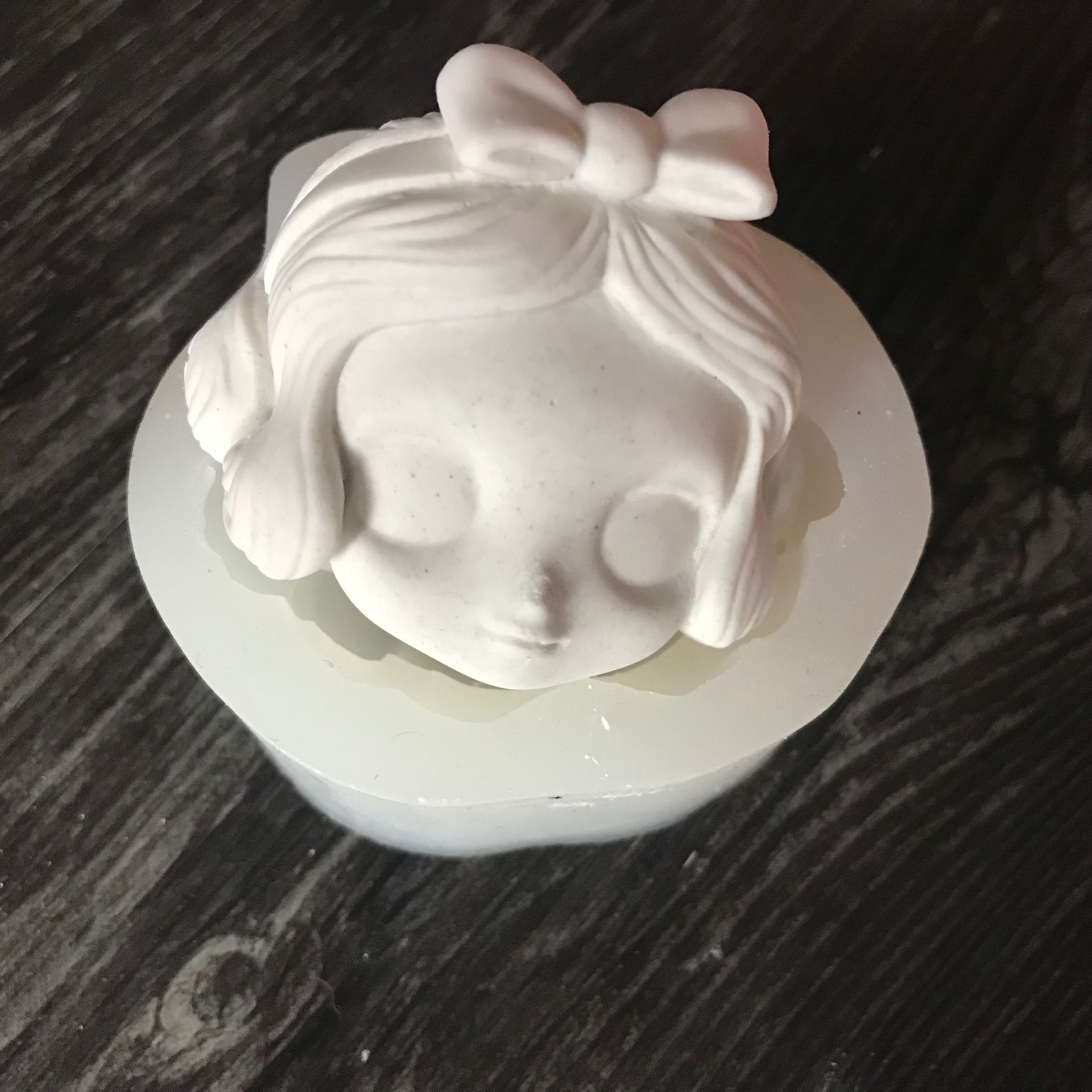 白雪公主头像硅胶模具 扩香石车载出风口 香薰石膏diy石膏模具