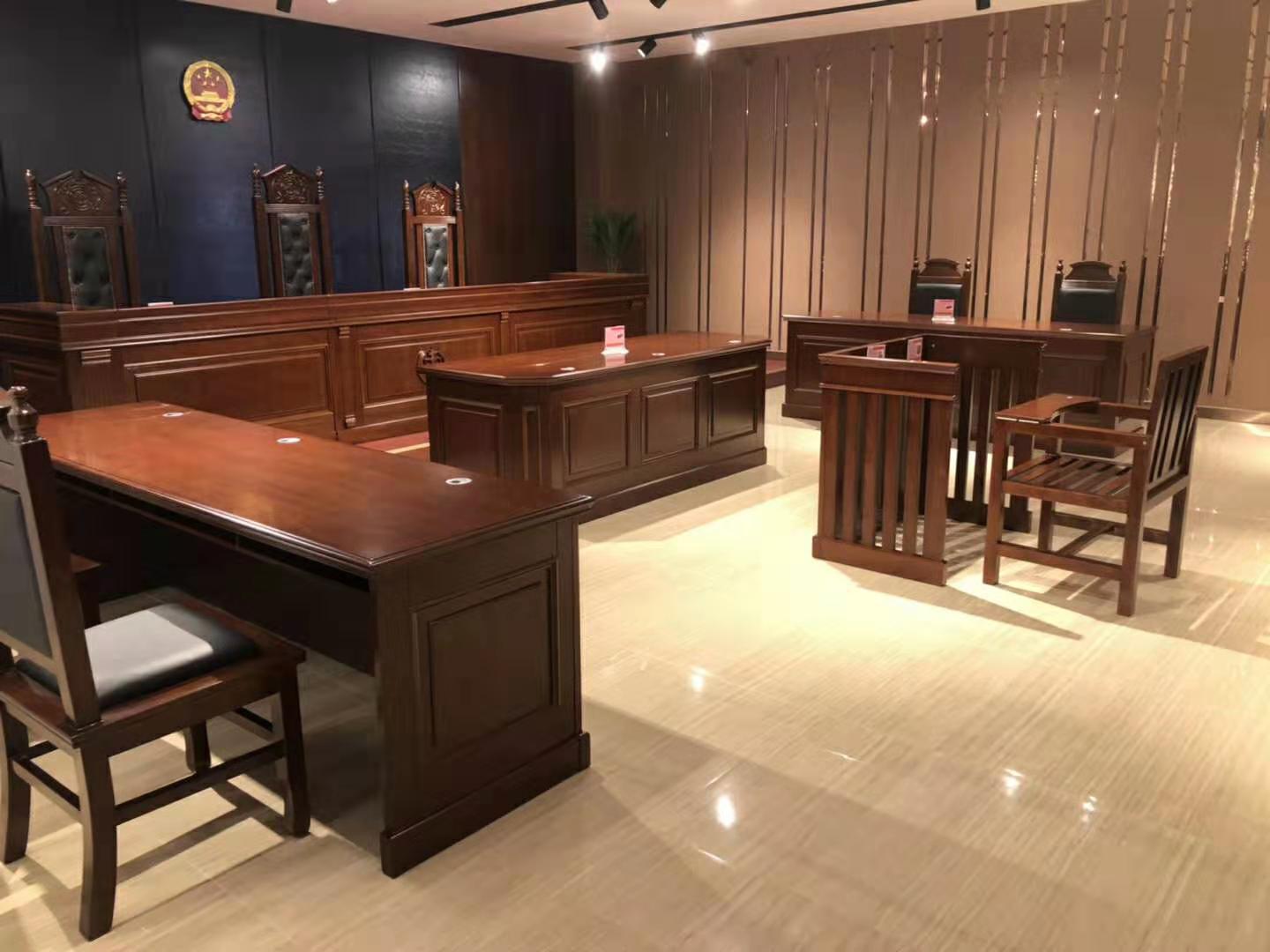 广东法院系列家具法官桌法官台文员桌诉讼桌法院系列犯人栏旁听椅