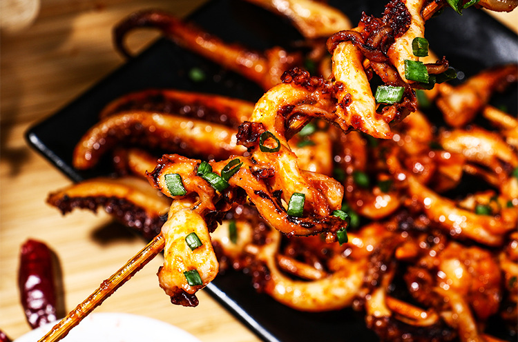 其他加工水产品-【网红爆款】铁板烧烤夜市食材现货凤舞章鱼串鱿鱼须