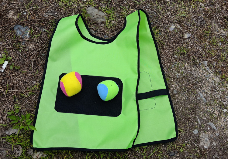 粘粑球衣幼儿园小学背心玩具儿童粘球衣户外体育游戏感统训练器材