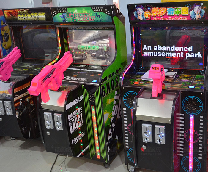 紧张刺激的枪击游戏机魔鬼特警 游乐场时尚新款射击游乐设备