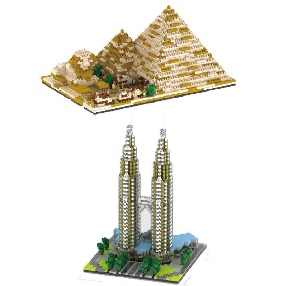 yz 伟力 微钻石小颗粒 益智拼装积木 一件代发 059金字塔