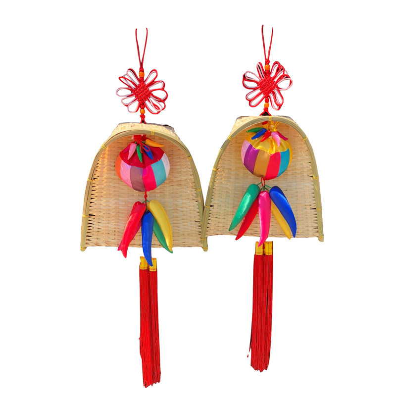 朝鲜族传统簸箕彩色福辣椒挂件工艺品韩国式料理烤肉店墙饰装饰品