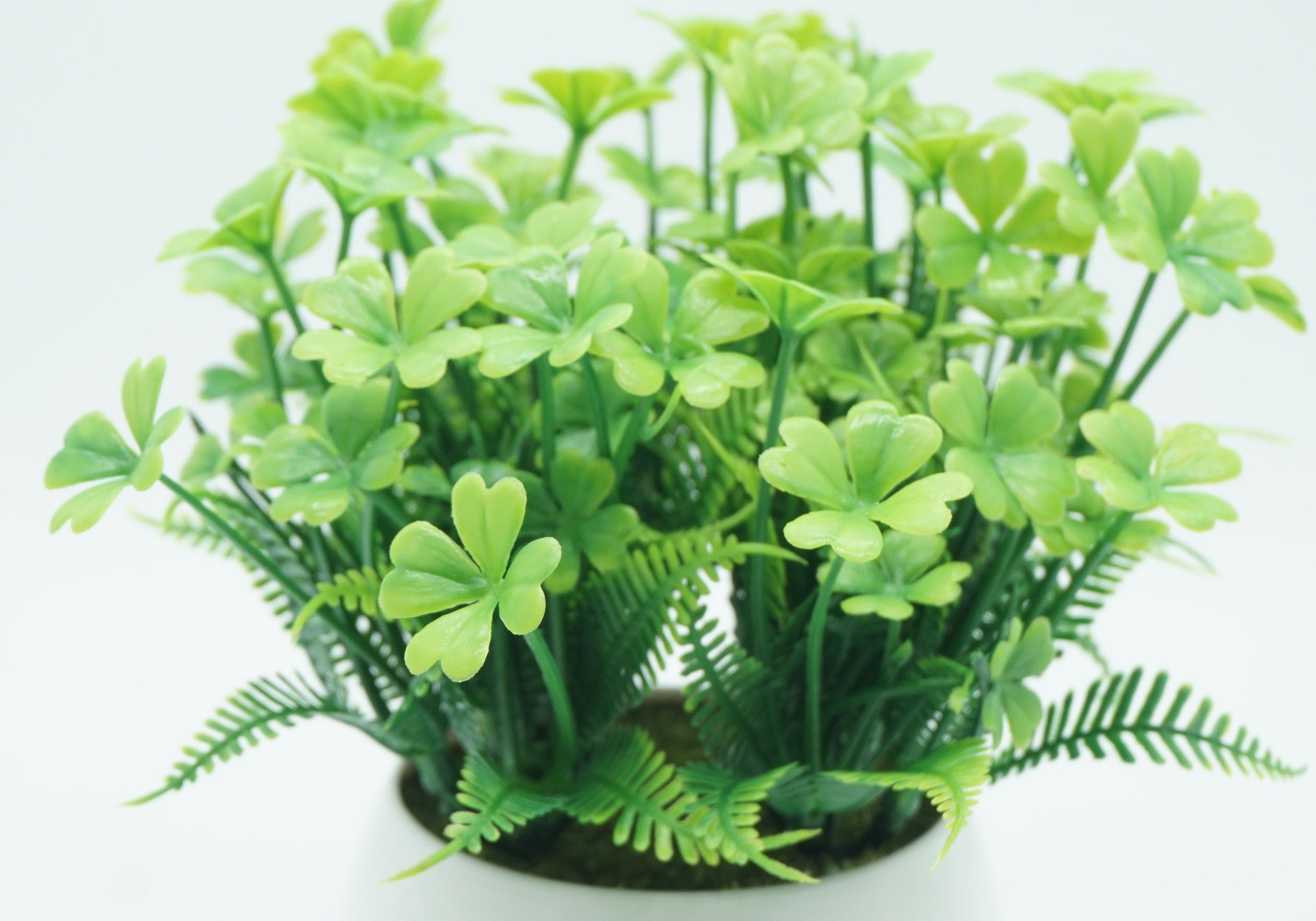 厂家直销新款仿真花摆件 四叶草假花盆栽 桌面装饰仿真绿植小盆景