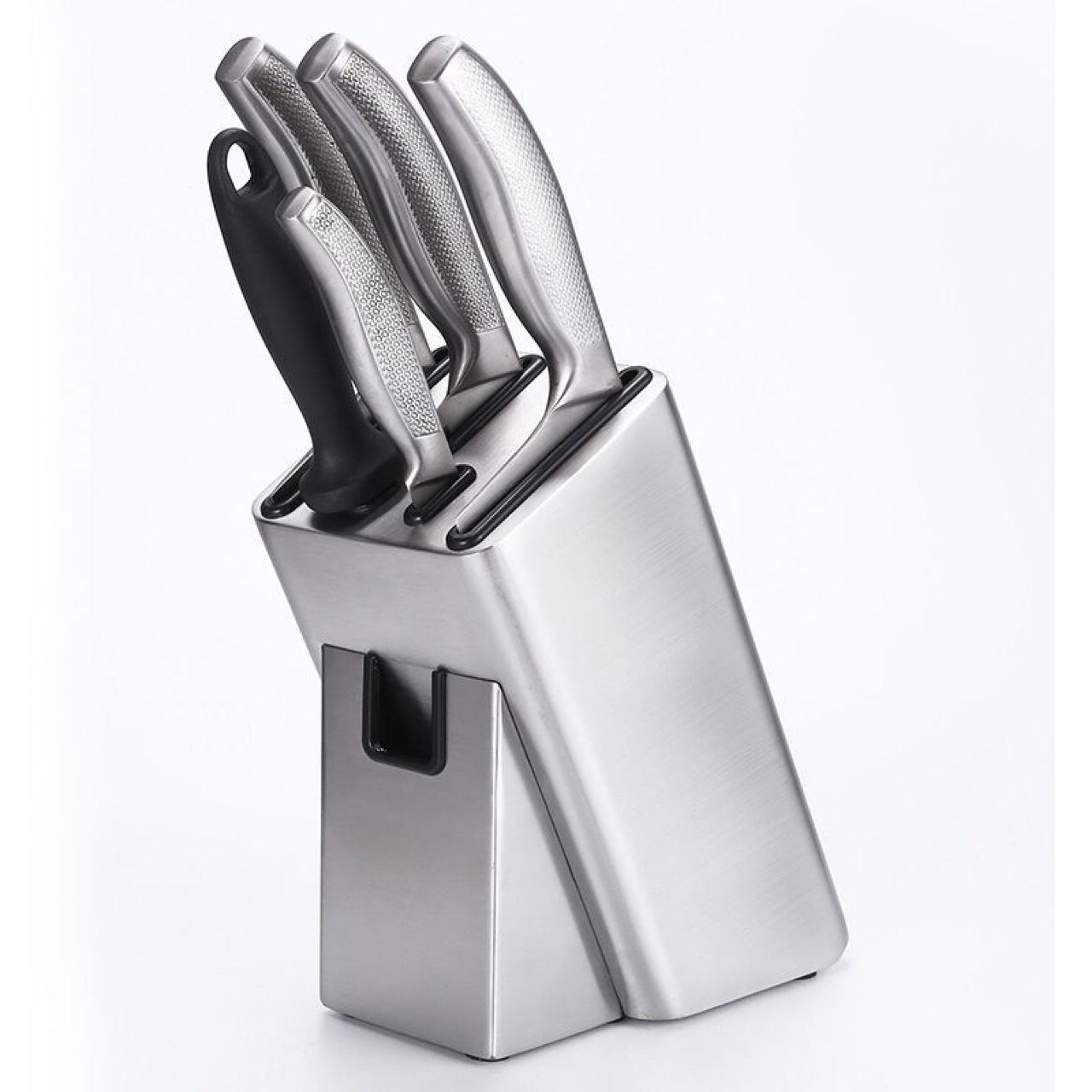 三人行高端不锈钢刀架 内销菜刀架 厨房刀座 十八子巧媳妇刀座