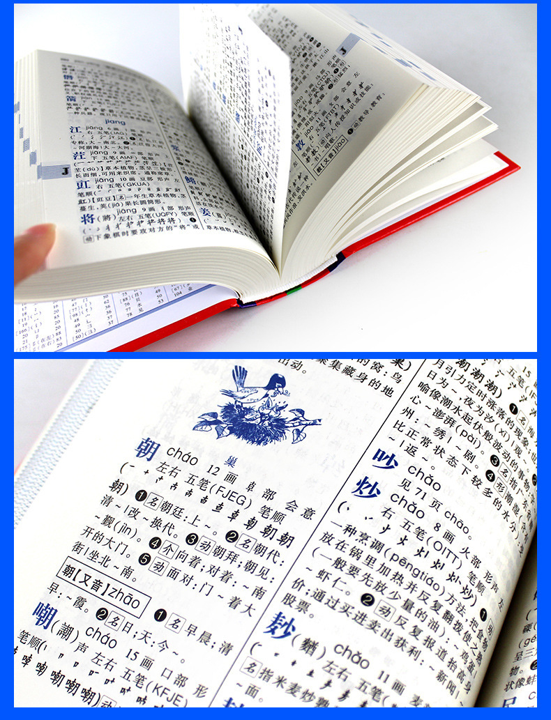 2019新版学生实用新华字典第5版双色版插图多功能小学初中工具书