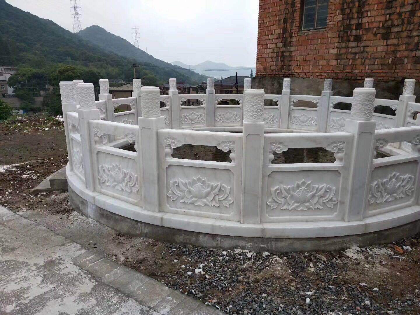 厂家支持定制石栏杆石栏板 青石河道小石桥栏杆 汉白玉升旗台栏杆