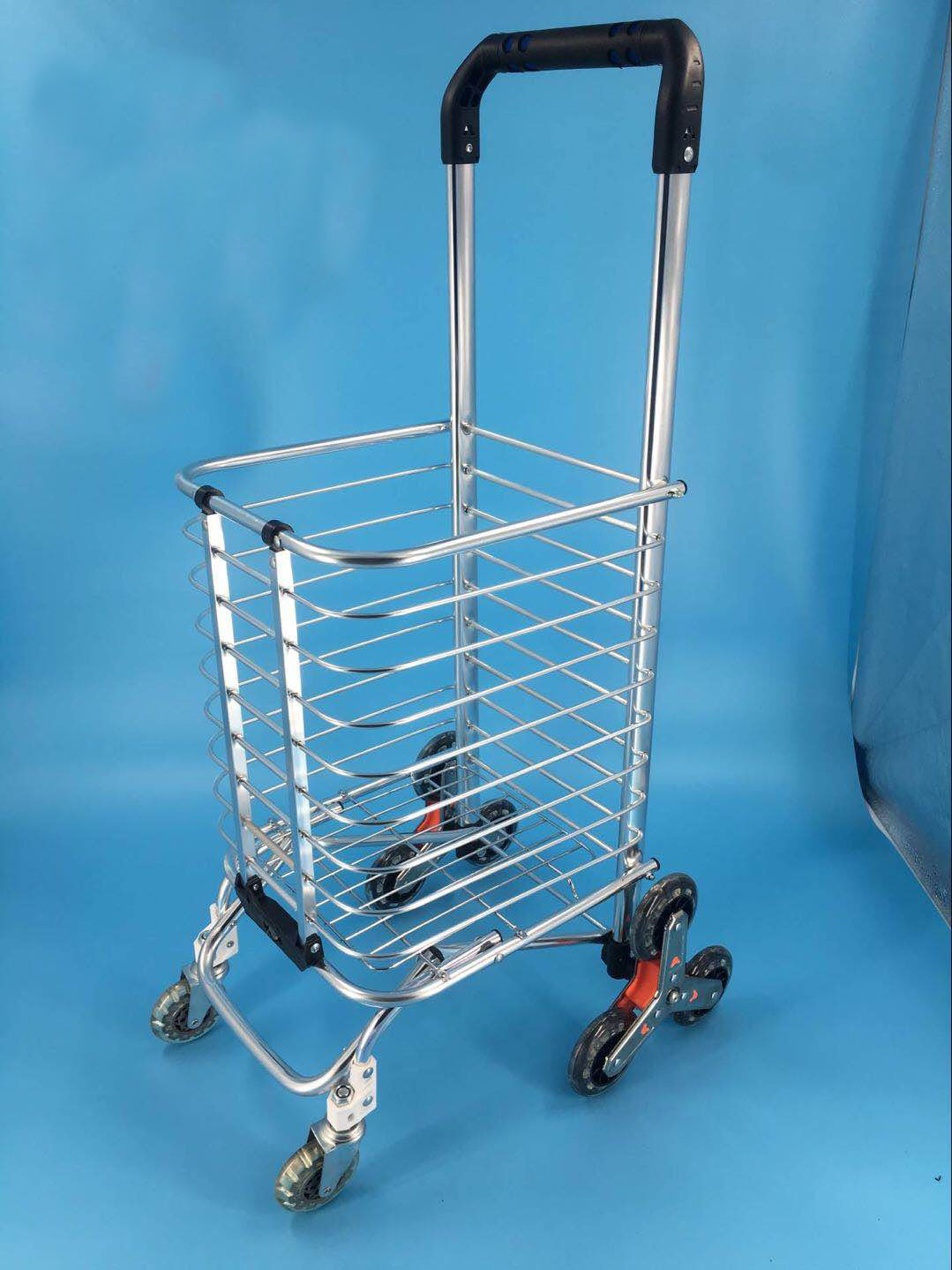 厂家直销 超市购物车买菜车 铝合金小拉车可折叠爬楼便携手拉车