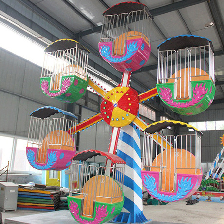 迷你观览车五色摩天轮 中小型儿童游乐设备设施 双面单面成人