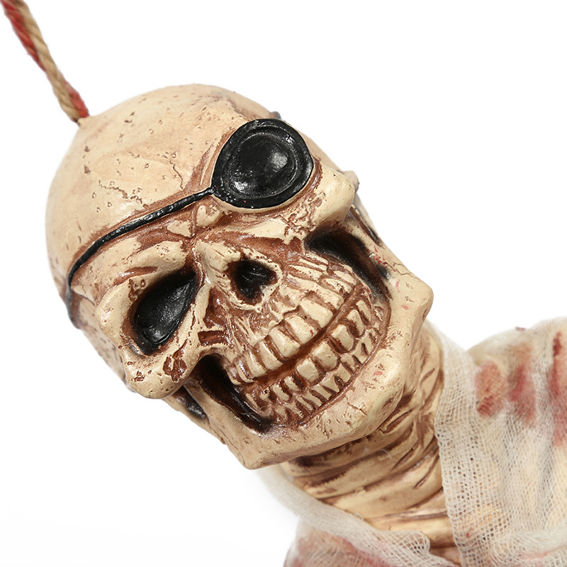 跨境货源万圣节恐怖道具吊鬼 鬼屋装饰用品整蛊玩具吓人骷髅挂件